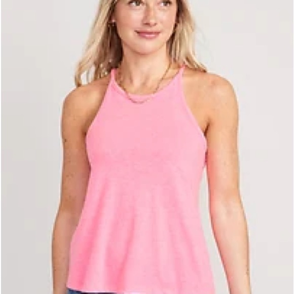 NWT OLD NAVY Relaxed Halter Tank Top Color:
Neon Petunia - Picture 2 of 6